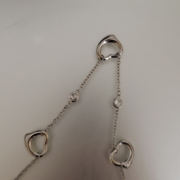 Sterling silver heart cubic zirconia necklace - Picture 4 of 4